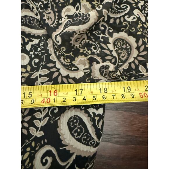 Lucky Brand Maxi Dress Womens Small Black Paisley Lined Boho Tiered - Picture 8 of 12
